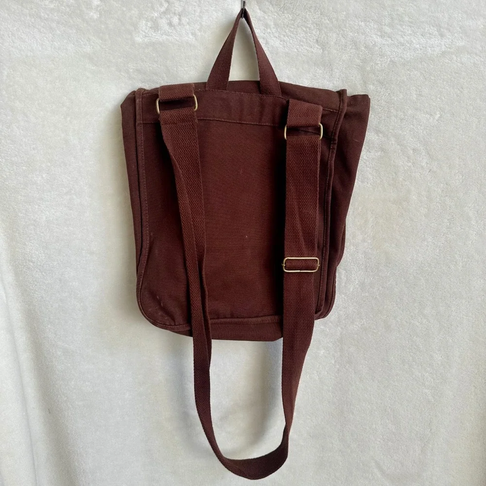 Google Merch econscious Organic Cotton Canvas Messenger Bag Brown